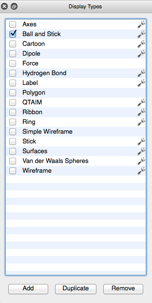 Reset Display Types